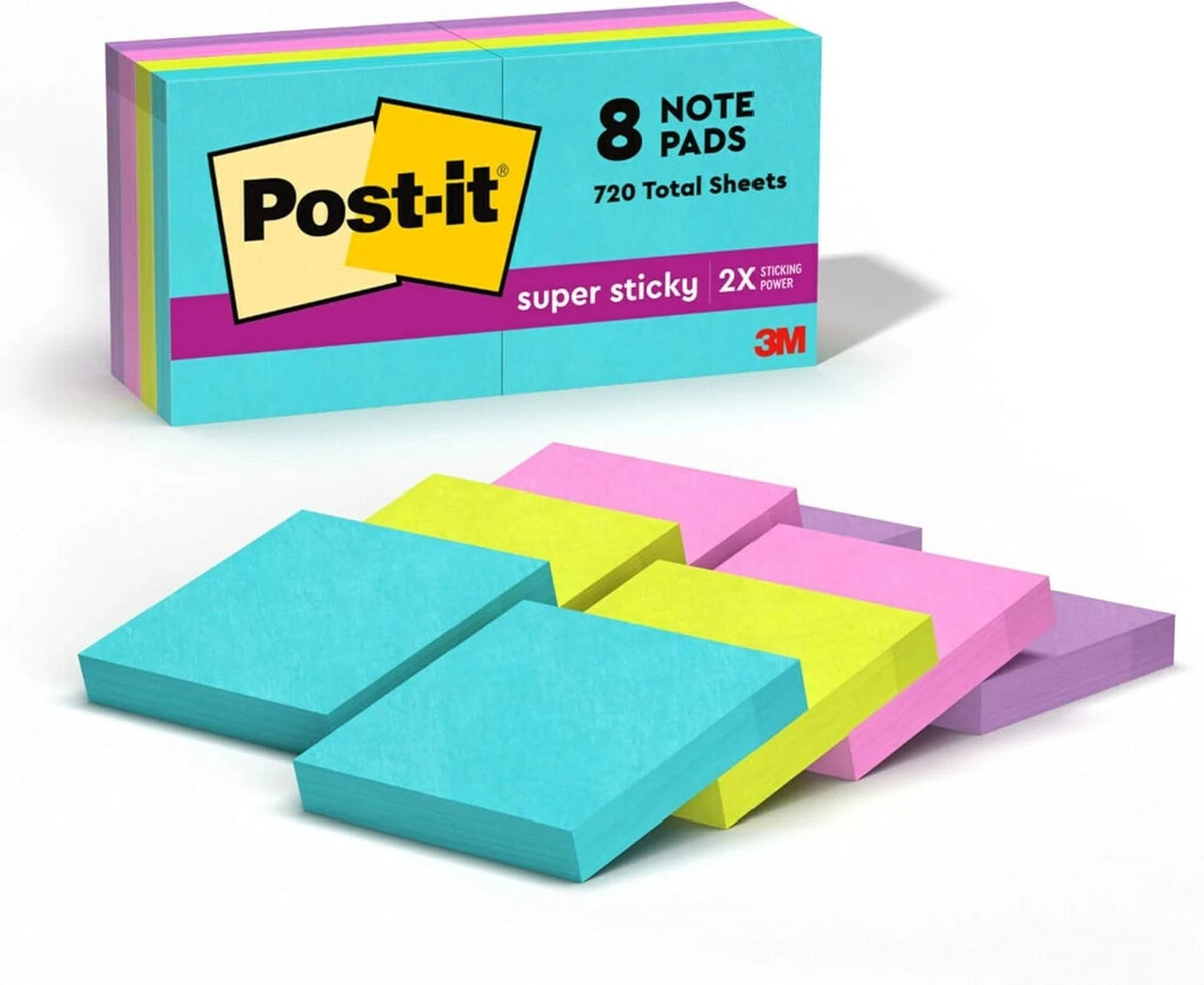 Sticky Adhesive Notes, 2x Sticking Power, 2