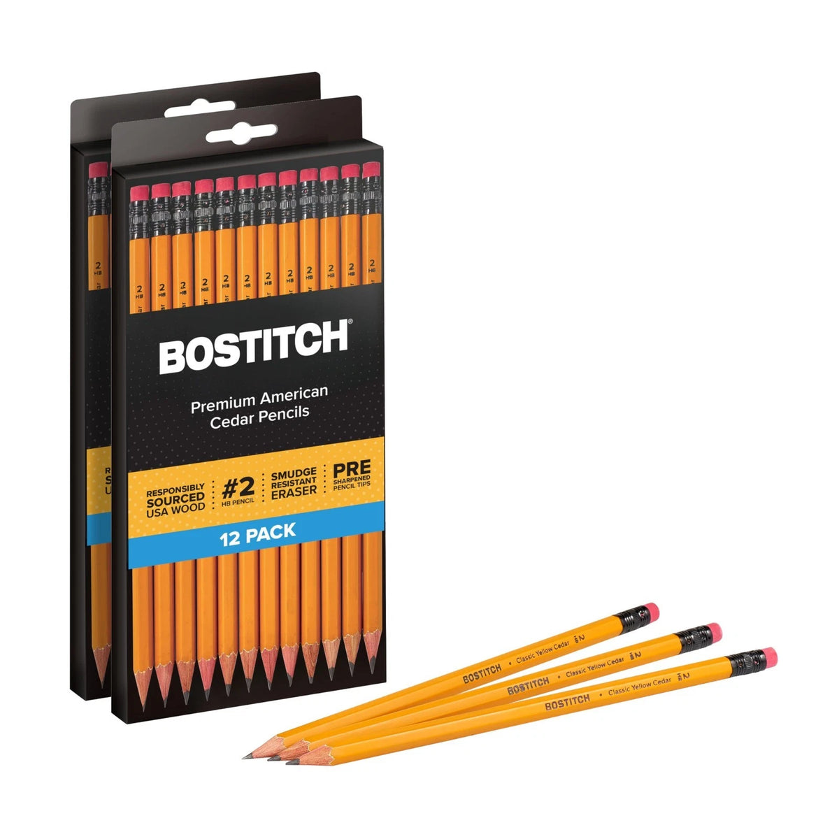 Premium #2 Pencils, American Cedar Wood, Pre-Sharpened, HB Graphite, 24-Pack ...