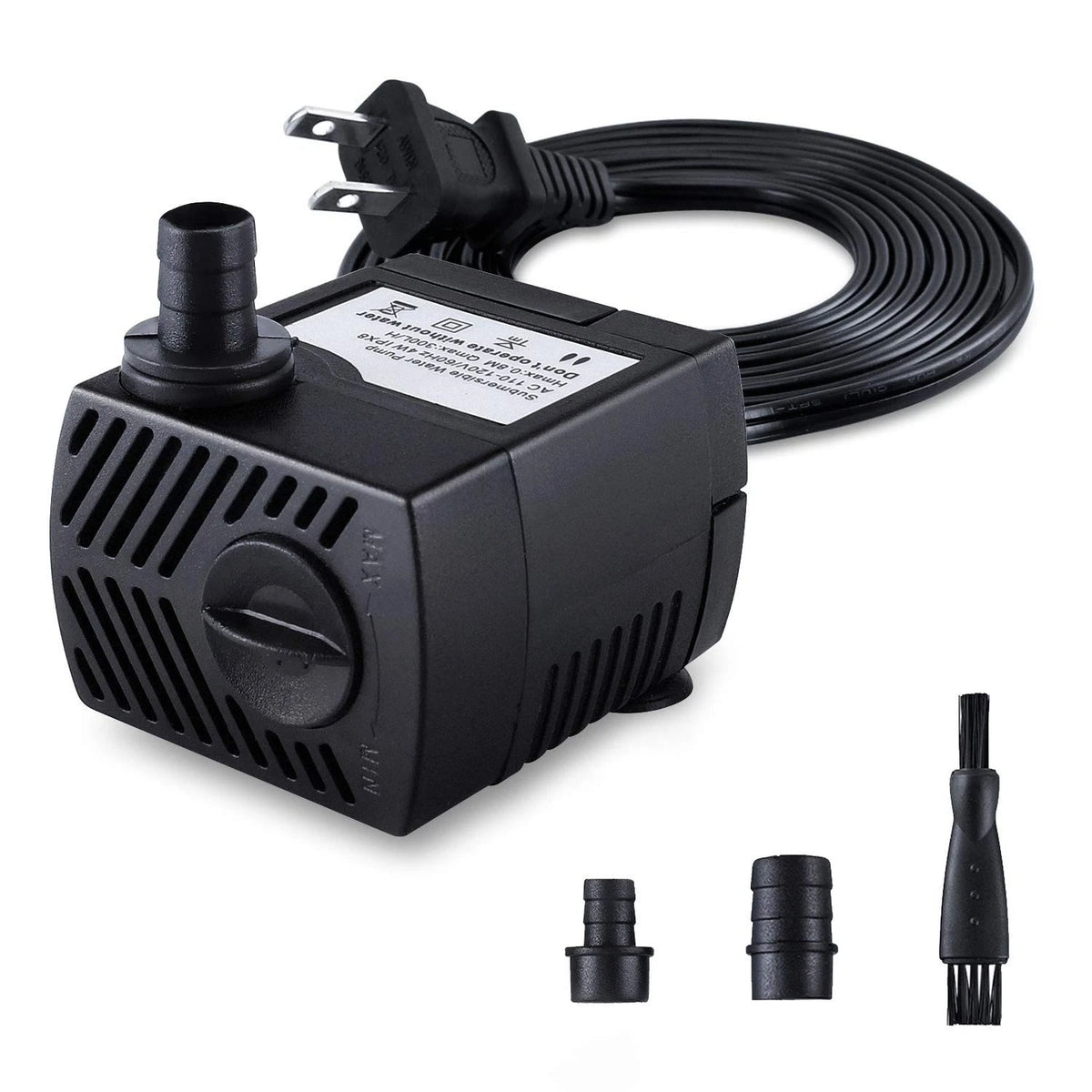 Fountain Pump, 80GPH(4W 300L/H) Submersible Water Pump, Durable Outdoor Fountain