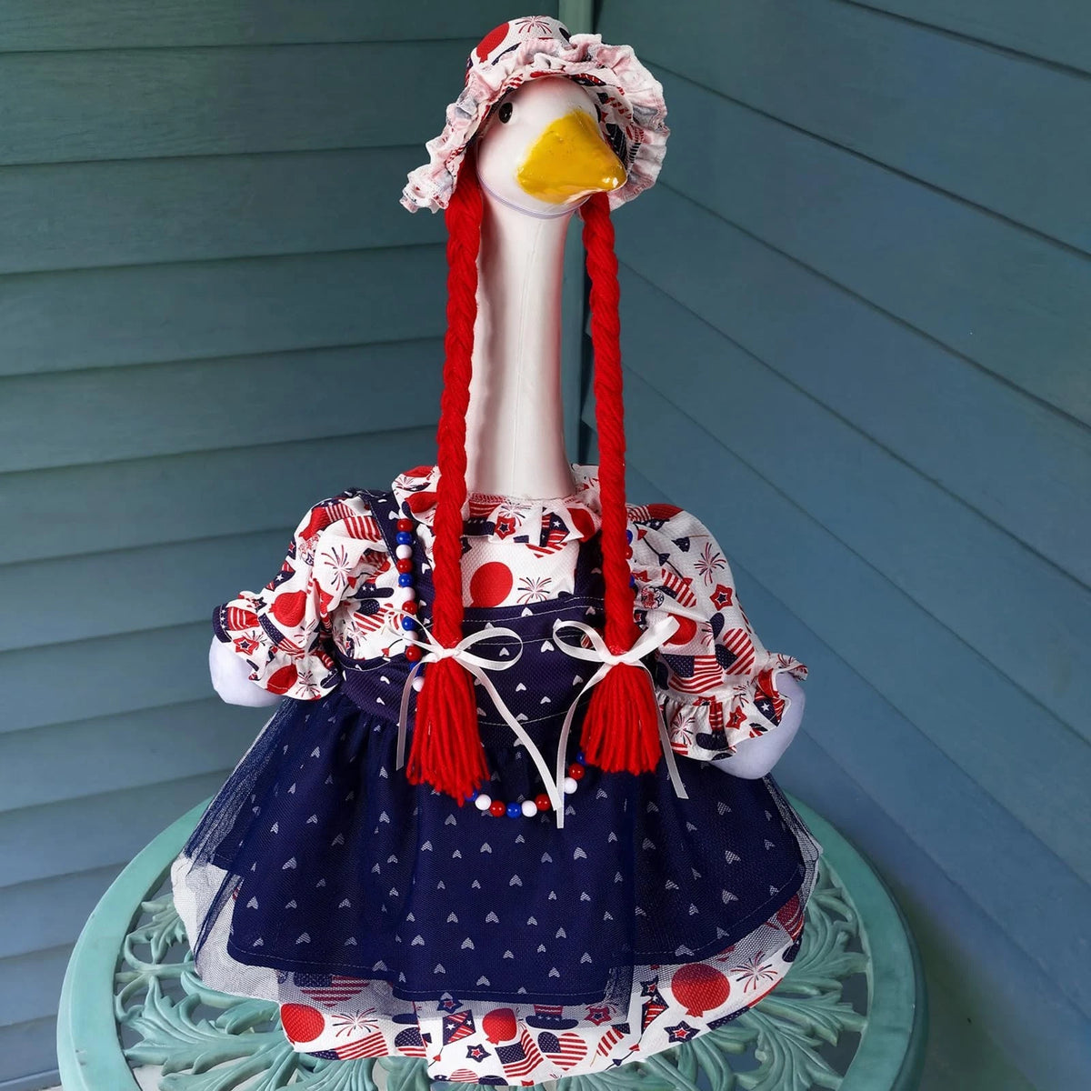 4th of July Porch Goose Outfit Patriotic Independence Goose Clothes for 23