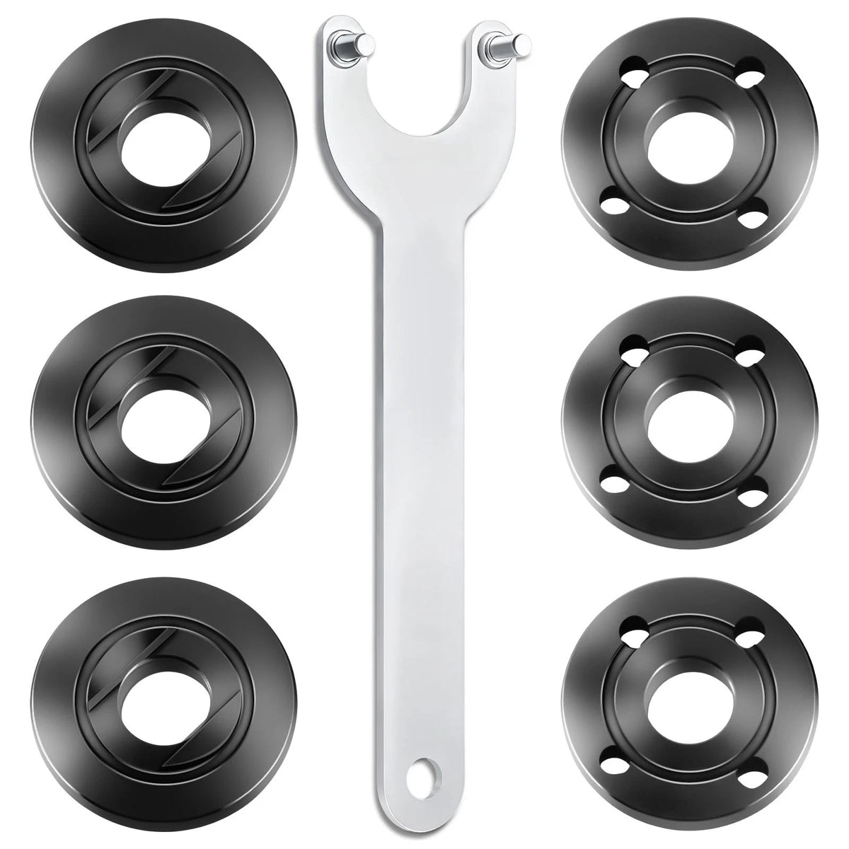 7PCS Angle Grinder Nut & Flange Set - Compatible with Dewalt, Milwaukee, Bosch