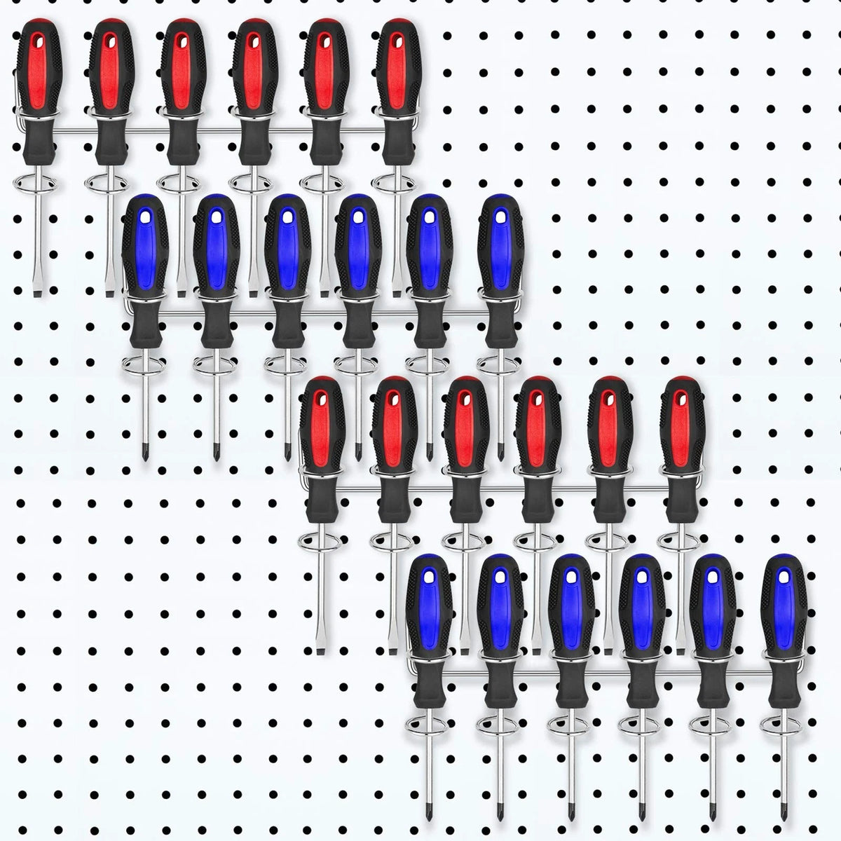 4Pcs Pegboard Screwdriver Holder Peg Board Organizer Accessories Multi Ring Tool