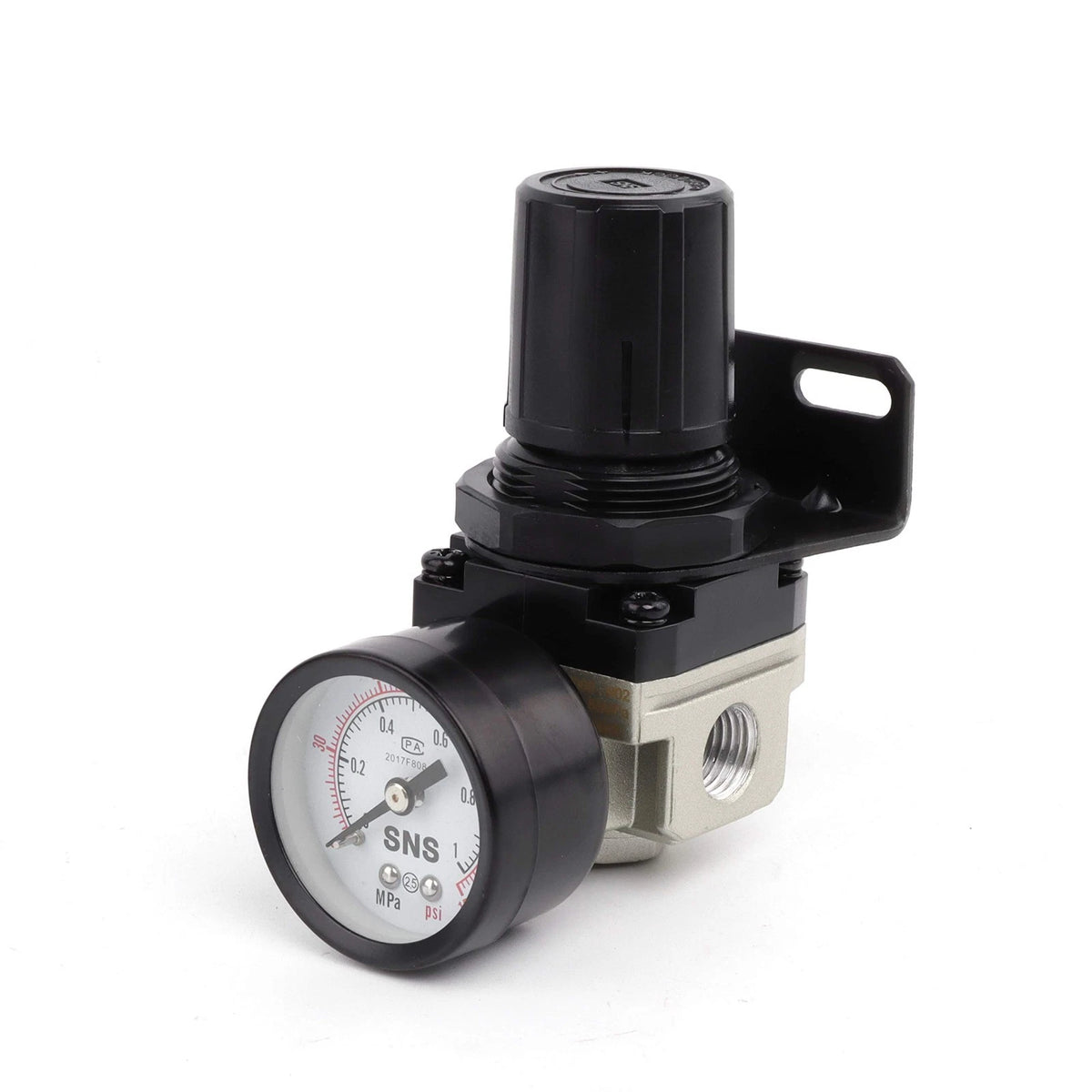 Air Compressor Pressure Regulator with Bracket and Gauge Female Thread 1/4 NPT
