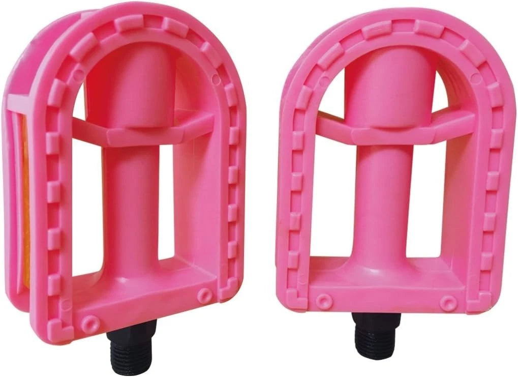 Kid's Bike Pedal 1/2-Inch Bike Pedals 1 Pair Kids Spindle Pedals Resin Pink