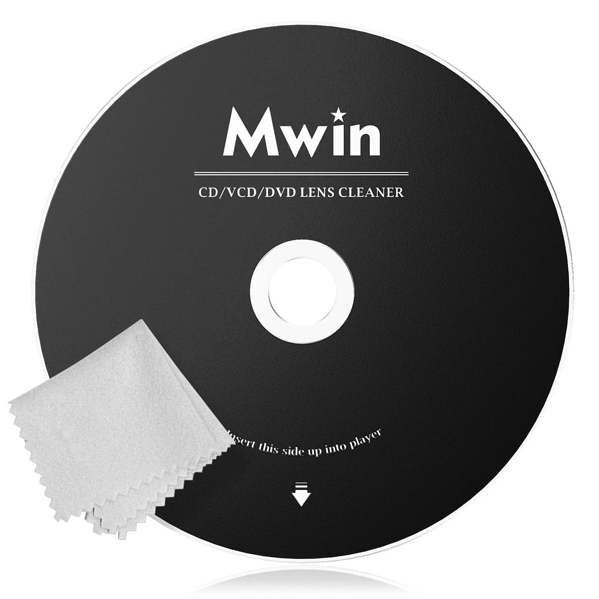 Mwin CD Cleaner Disc for CD Player, Safe and Effective Laser Lens Cleaning Disc,