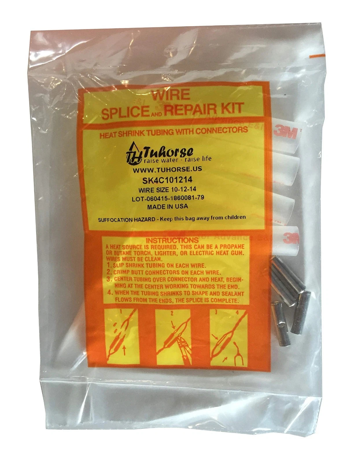 Well Pump Wire Splice Kit, Submersible 3M™ Dual Wall Heat Shrink Tubing and
