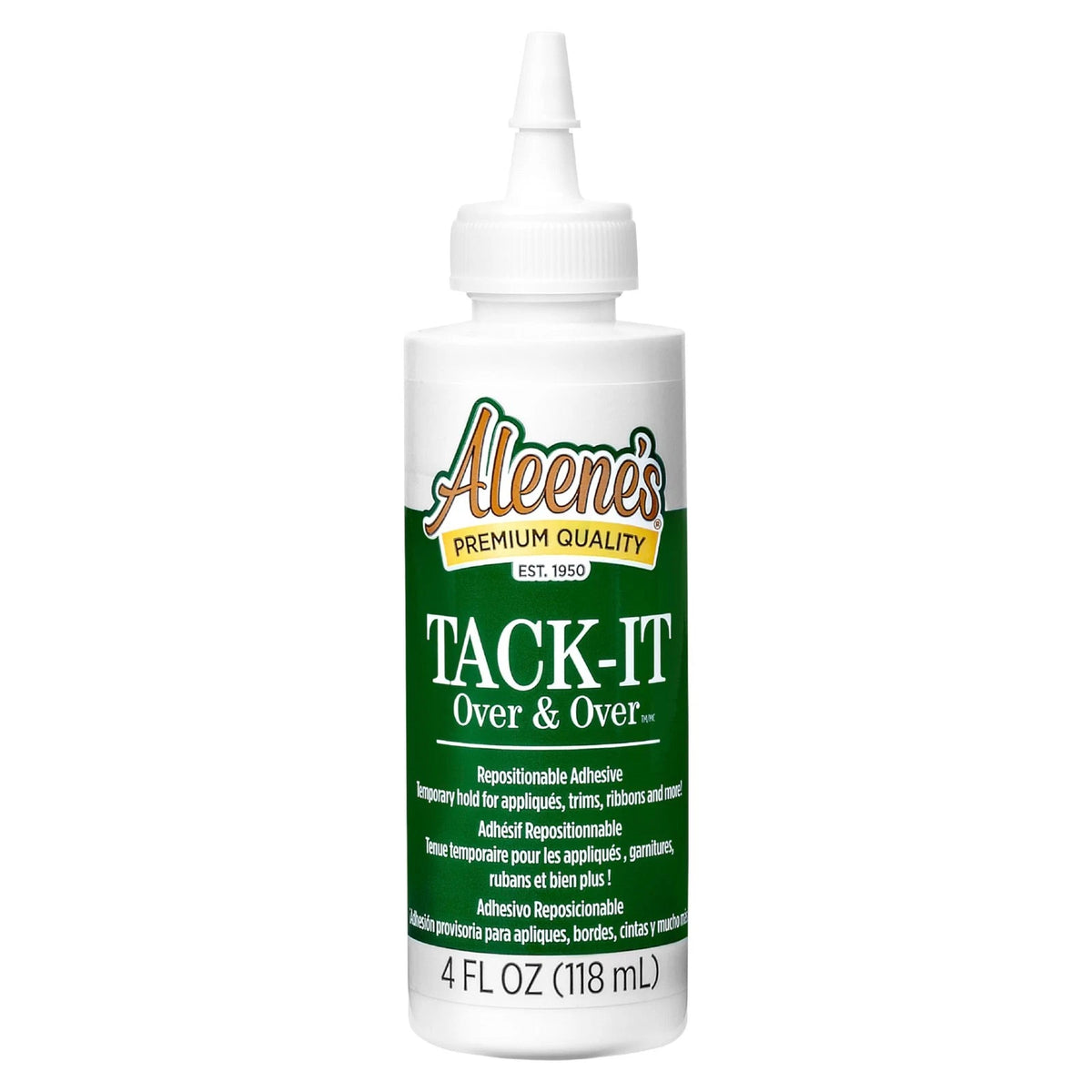 Tack-It Over & Over Liquid Glue 4 fl oz, Repositionable and Removable Adhesiv...