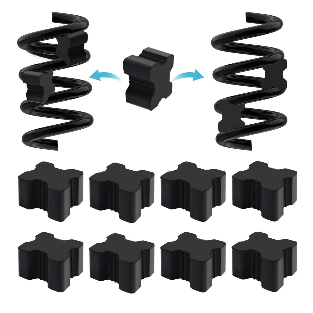 8PCS Coil Spring Spacer Lifts Spring 1 to 1.5,Heavy Duty Rubber Coil Spring B...