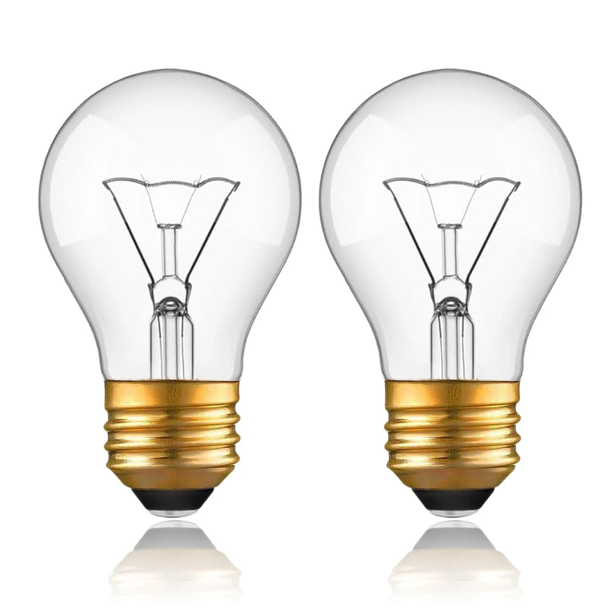 2 Pack Appliance Oven Light Bulb A15 E26 40W High Temp Resistant 120V Warm White
