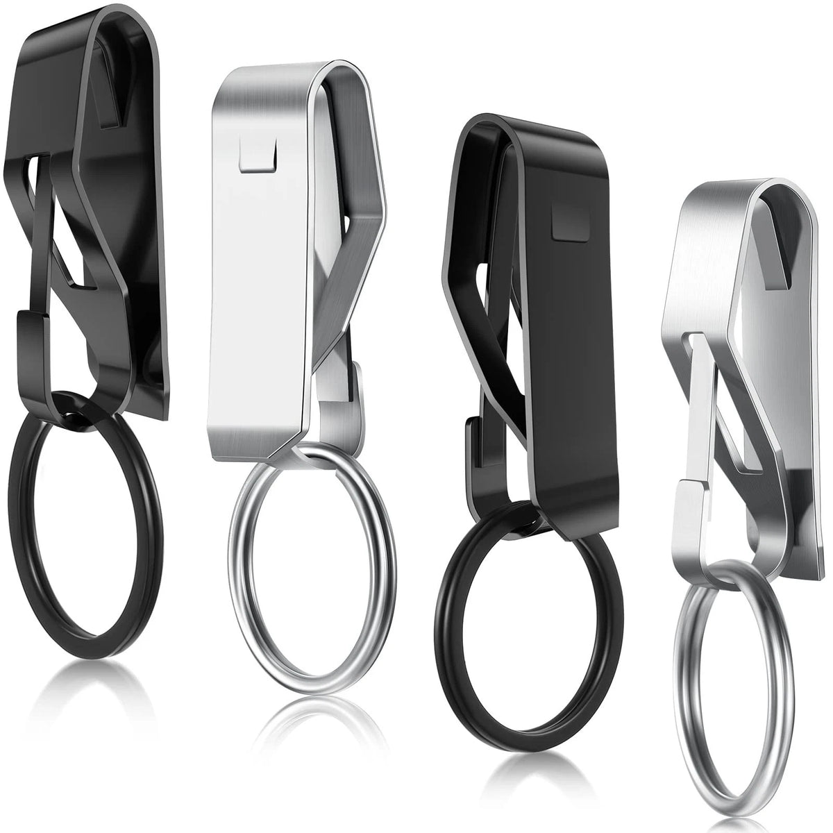 4 Pieces Belt Key Clip Key Holder Belt Security Metal Key Clip for Belt Belt