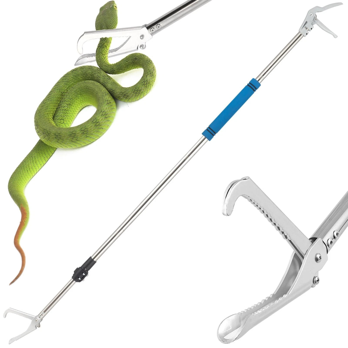 Snake Grabber Tool, 69Inch Snake Tongs for Rattlesnake Reptile Tongs Long Reach
