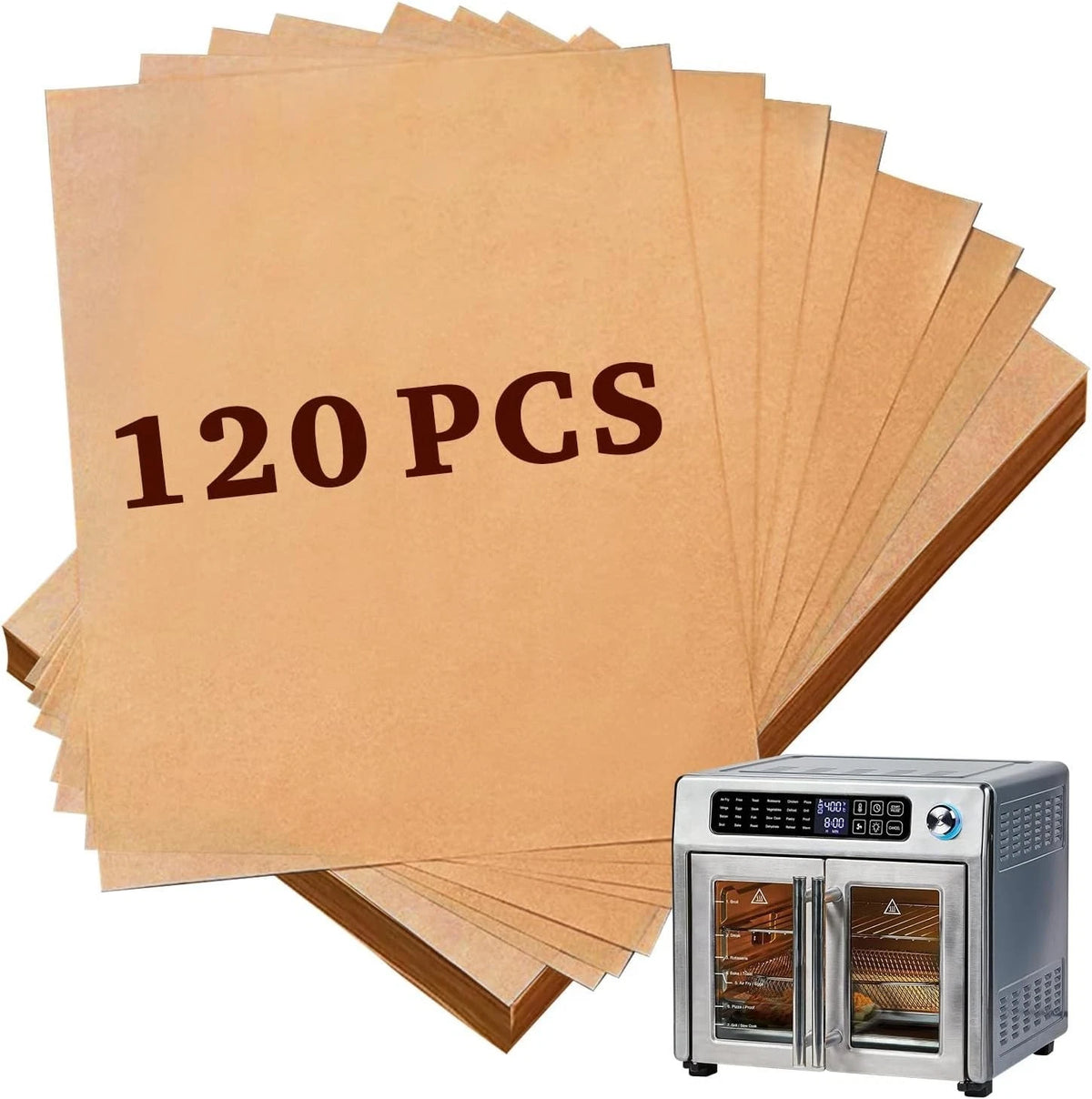 120 Pcs Air Fryer Liners 10''x11'' Disposable Compatible W/ Emeril Lagasse 26 QT