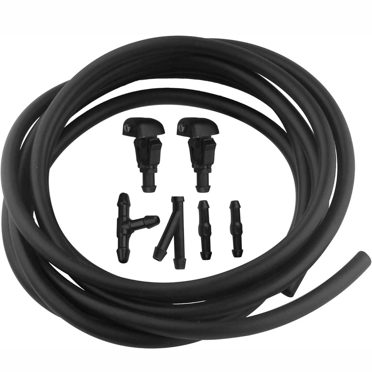 Car Windshield Wiper Washer Squirter Nozzle Spray Jet Kit Fluid Hose Universal