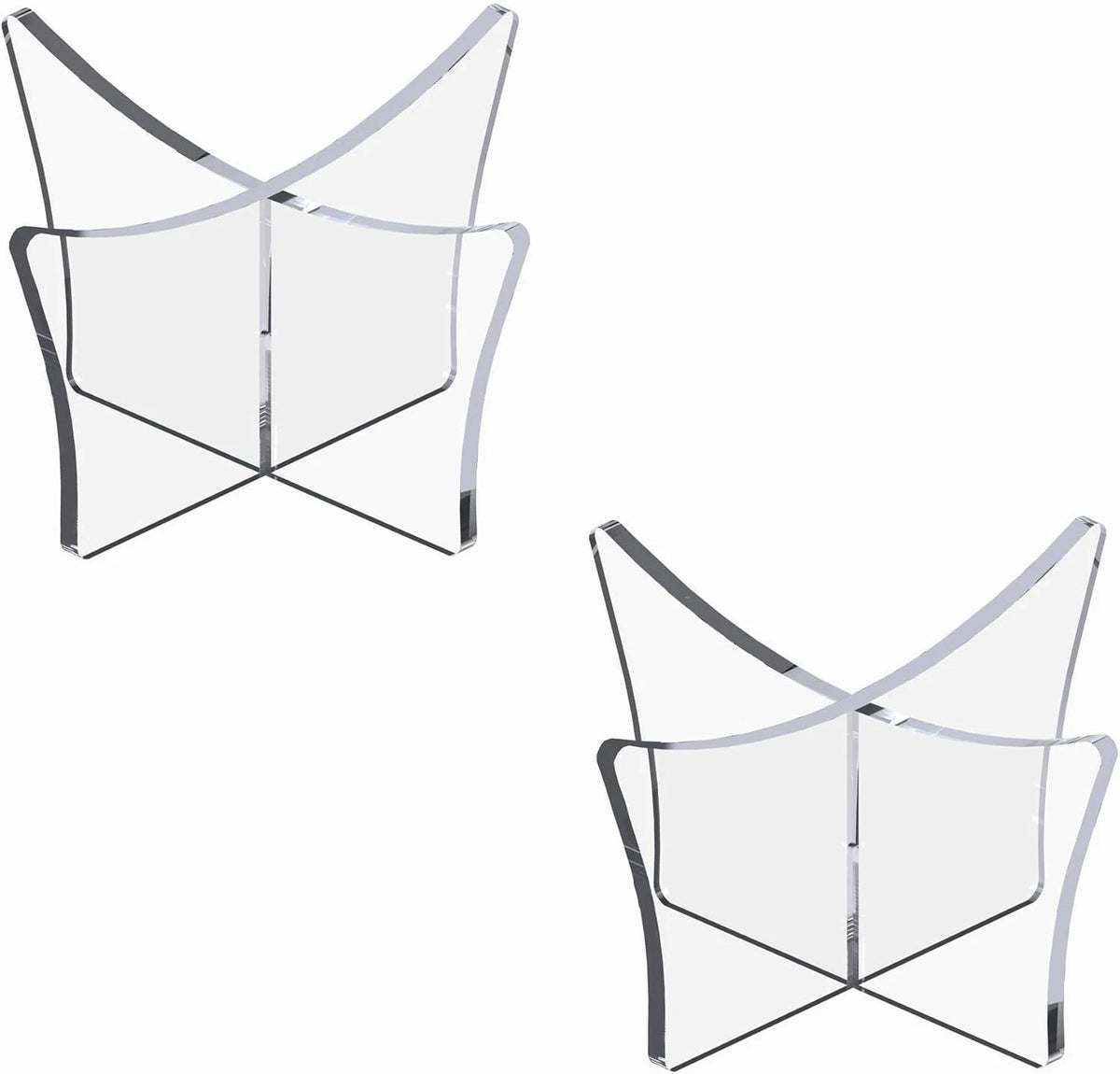 Acrylic Large Ball Stand Holder 4.7X2.6 Inch, 2-Pack Display Stand for Football