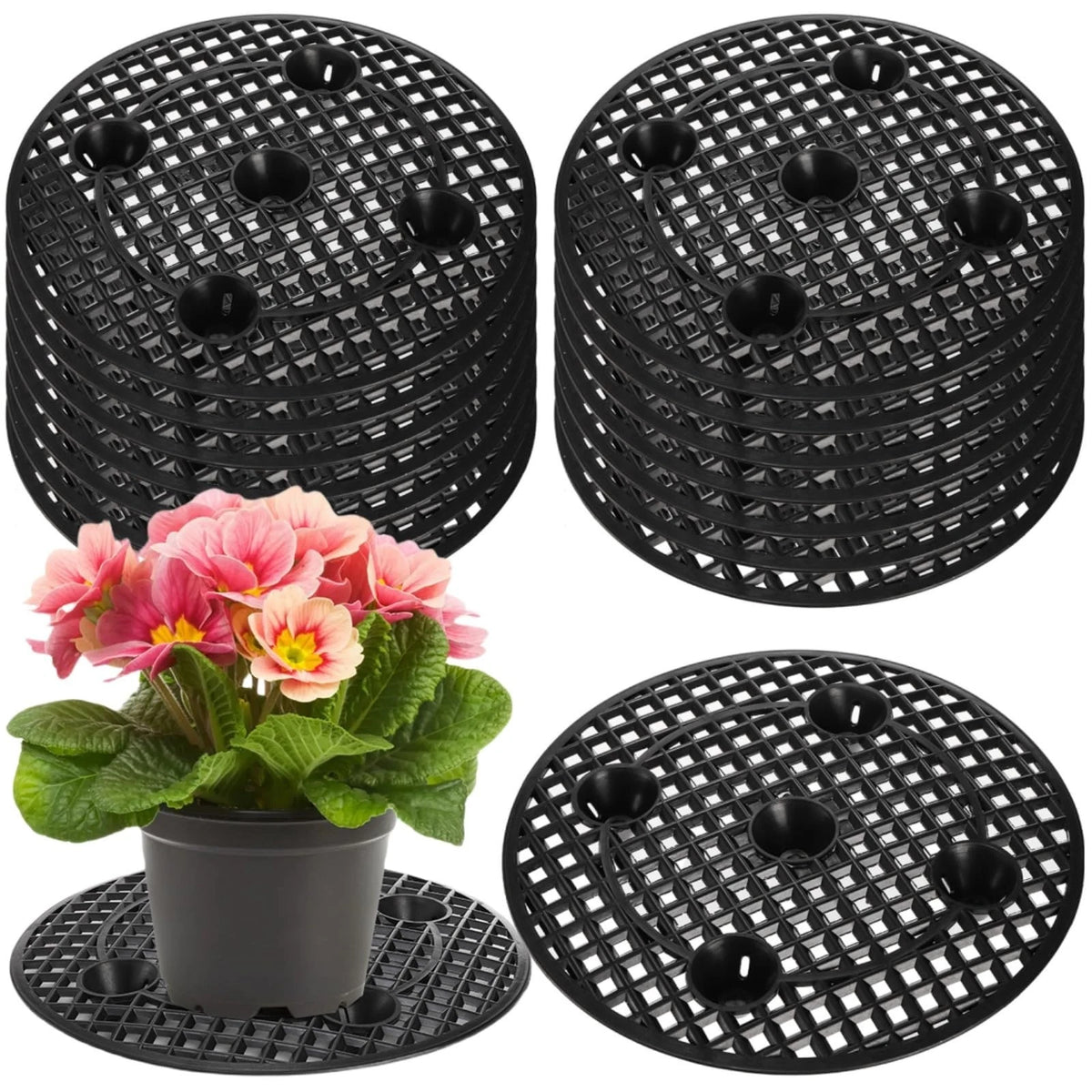 15 PCS Plant Level Pot Elevator, 12 Inch Plastic Potted Plant Stands, Large