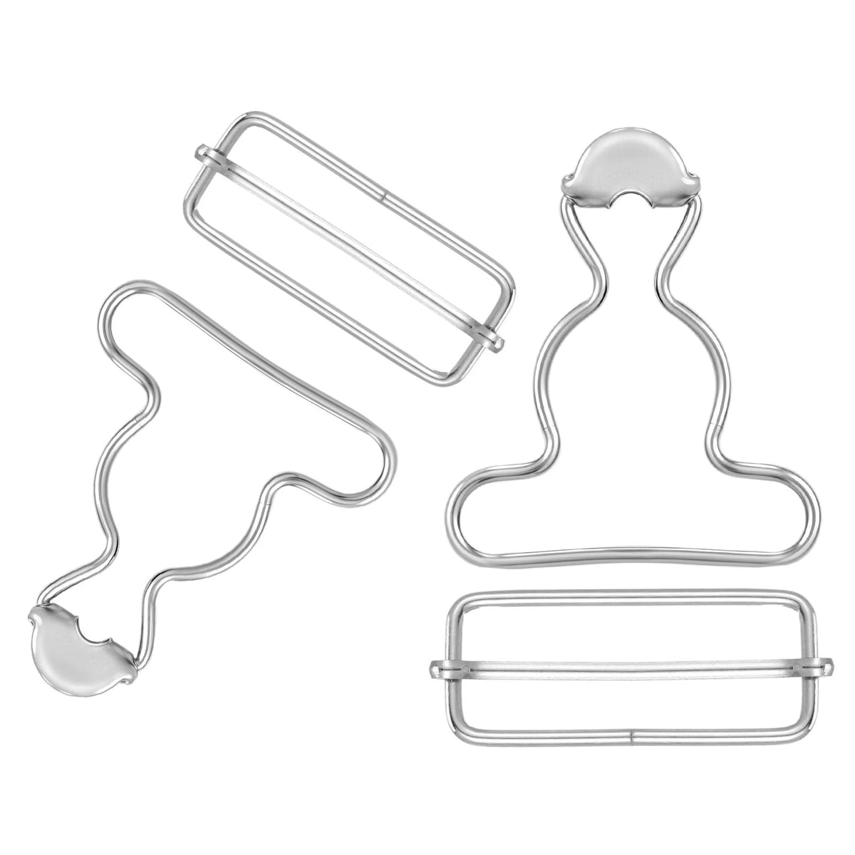 2Pairs Overall Buckles Replacement, Metal No Sew Overall Clasp Replacement, Adju