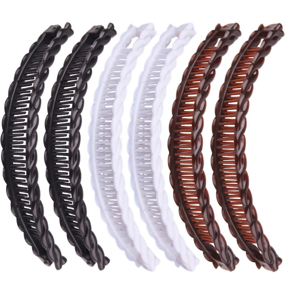6 Vintage Large Banana Hair Clips for Women Thick Curly Hair Fishtail Combs