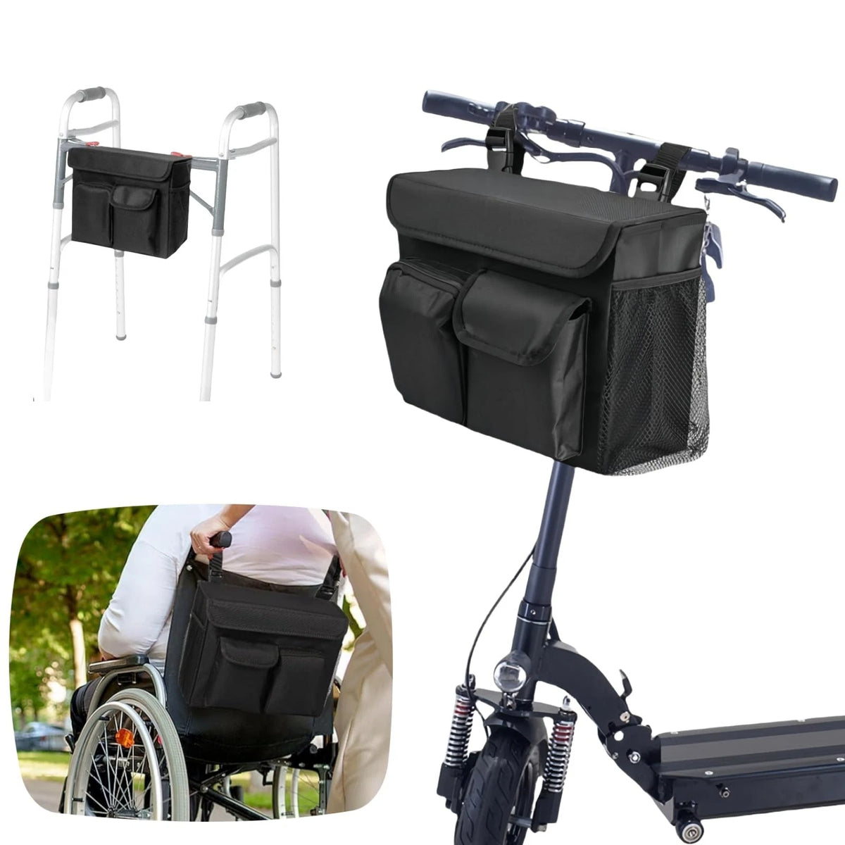 Scooter Bag, Electric Mobility Scooter Basket Bag, Mobile scooters Organizer ...