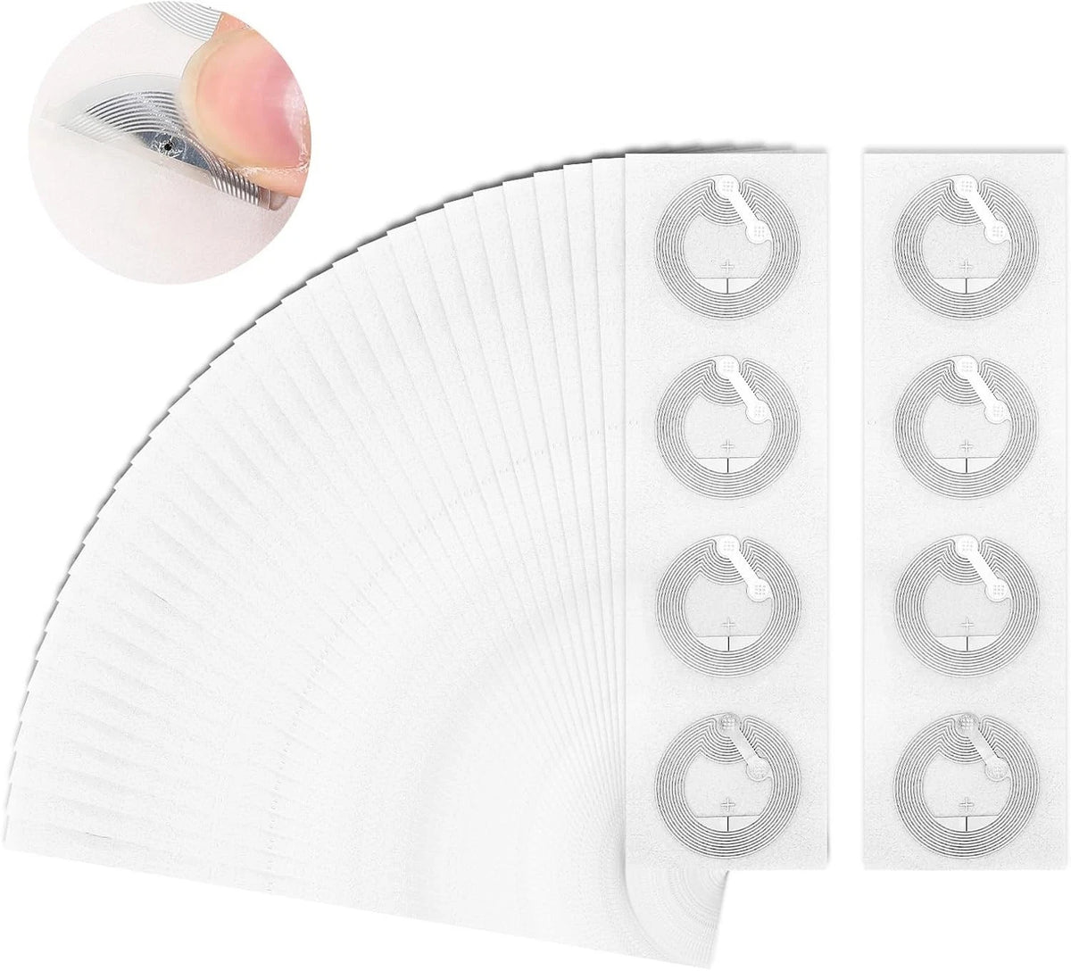 100 Pcs NFC Stickers Ntag216 Programmable NFC Tags Sticker Rewritable RFID Stick