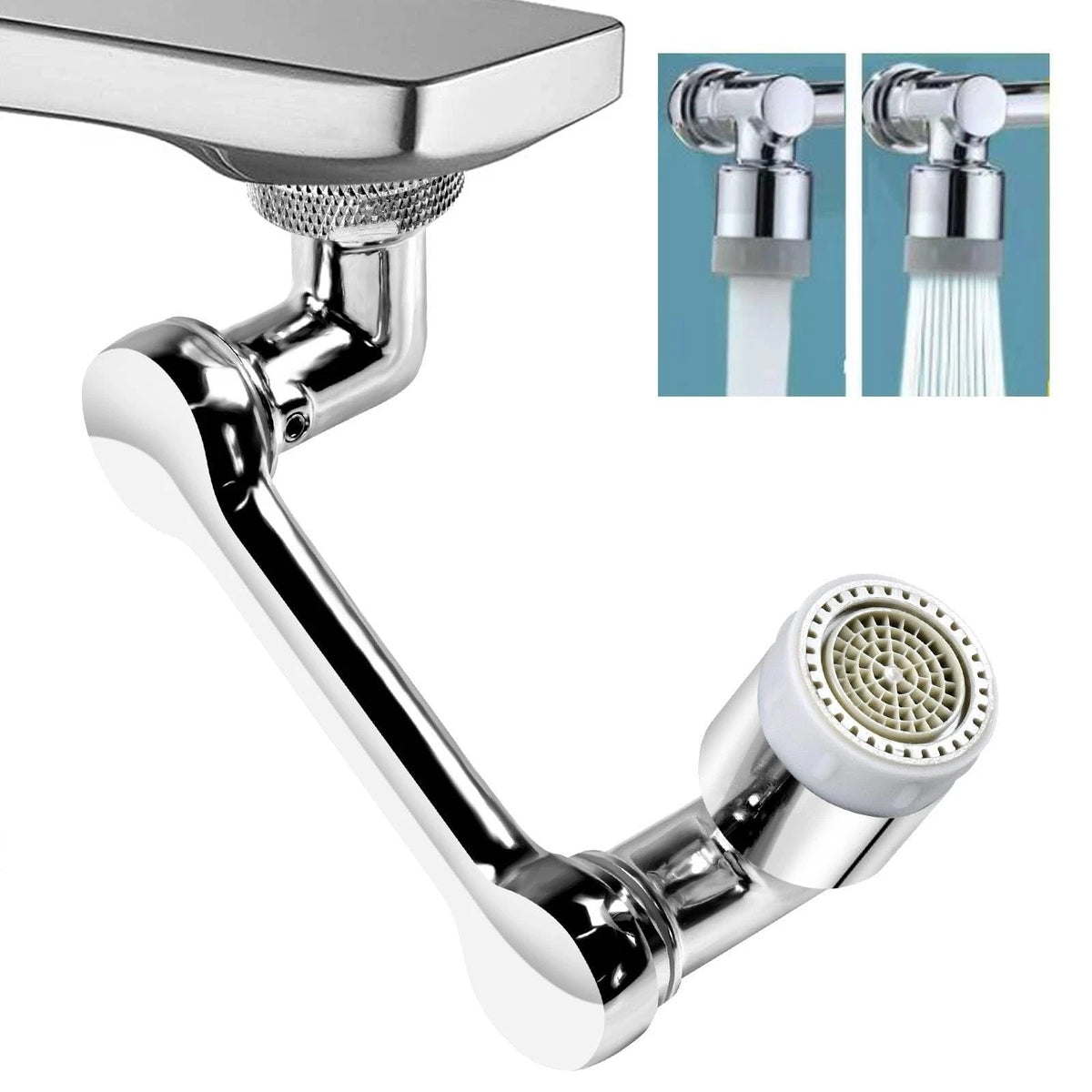 Faucet Extender 1080°Rotating Swivel, Sink Water Faucet Aerator Extension with
