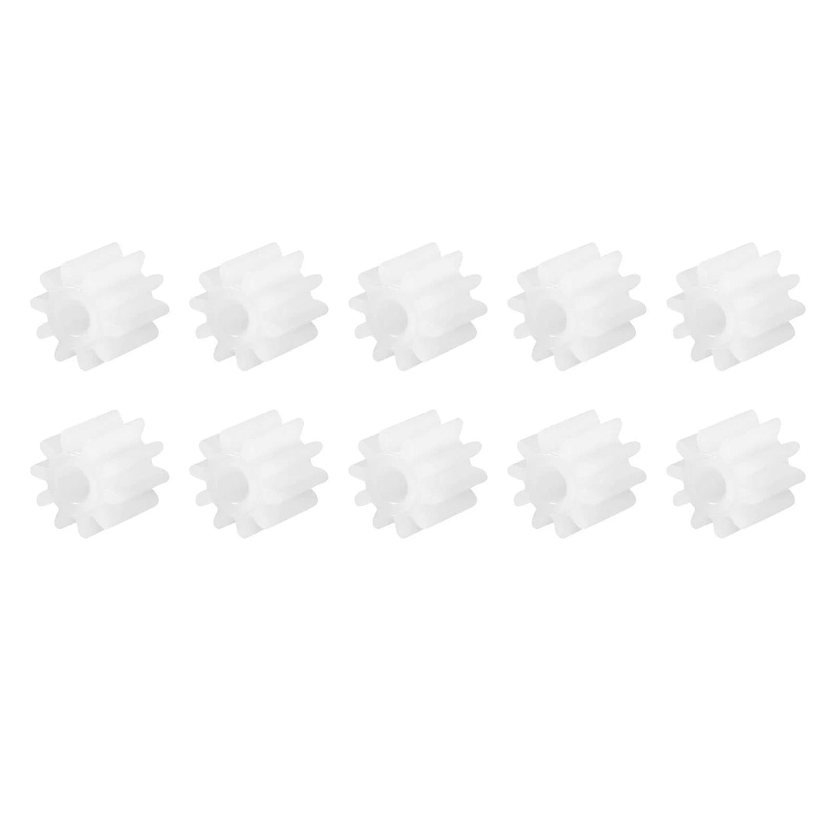 10 Pack 10 Tooth Plastic Gears 2mm Bore DIY Model Reduction Gear Replacement