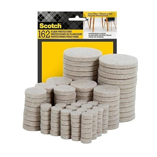162 Hardwood Floor Protectors Table Felt Feet Pads Furniture Chair Leg Sliders..