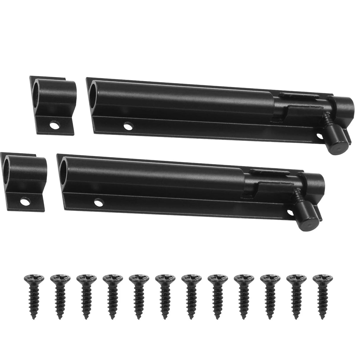 2 Pcs 4 Inch Barrel Bolt Latch, Heavy Duty Sliding Door Latch Aluminum Alloy Min