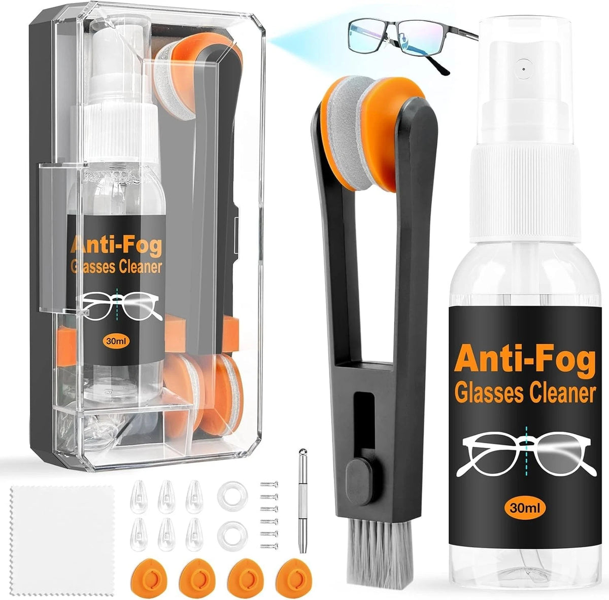 Glasses Cleaner Eyeglass Cleaning Kit with 24H anti Fog Spray for Glasses and Mi