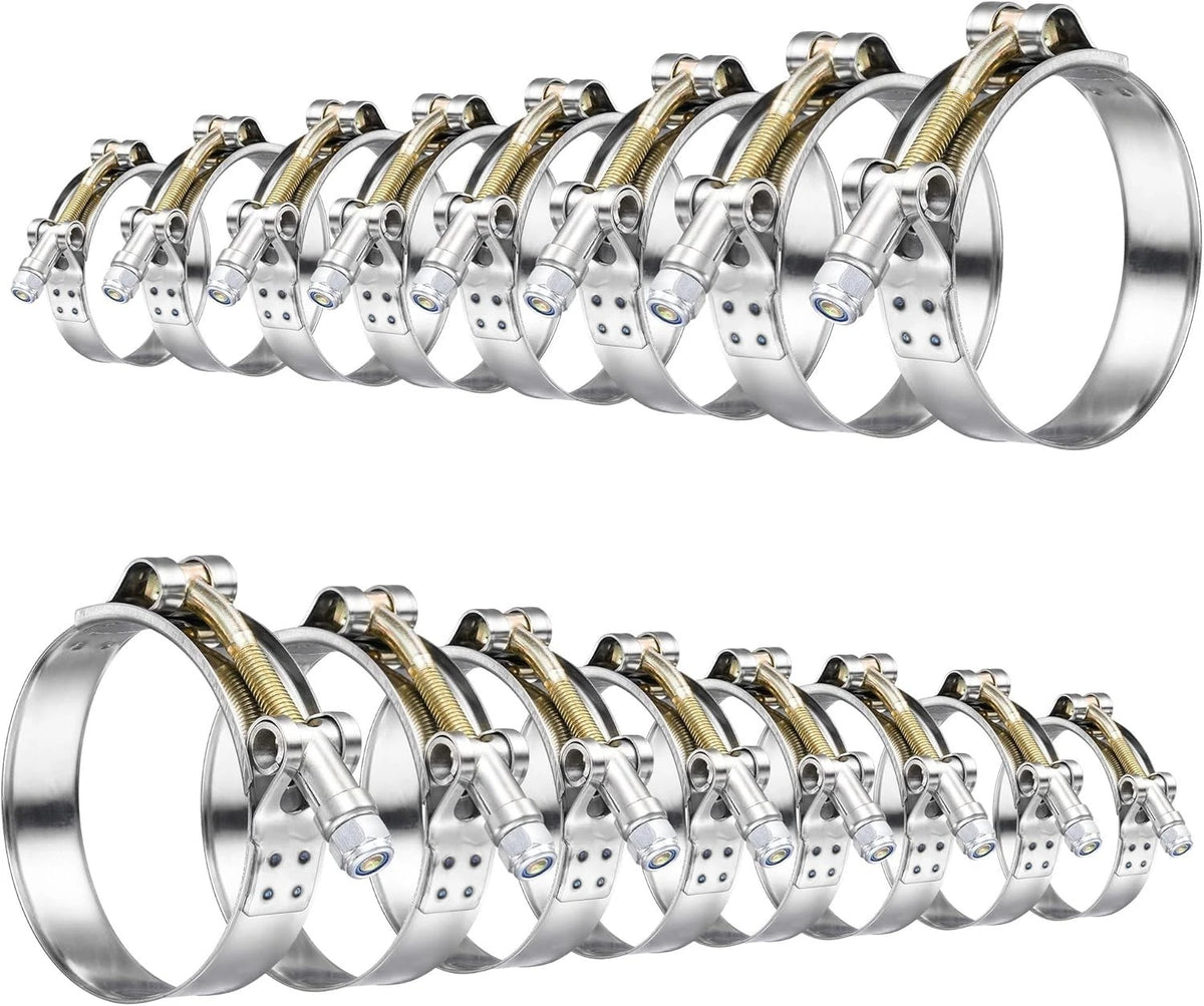 16Pack T Bolt Hose Clamps Set, 8 Size 3/4