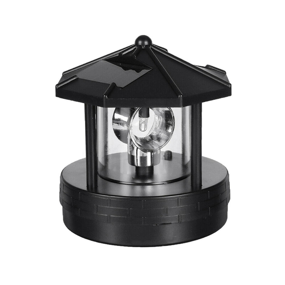 Solar Lighthouse Decor with 360?Rotating Beacon, 4.33X4.13 Inch, Motion-Activat