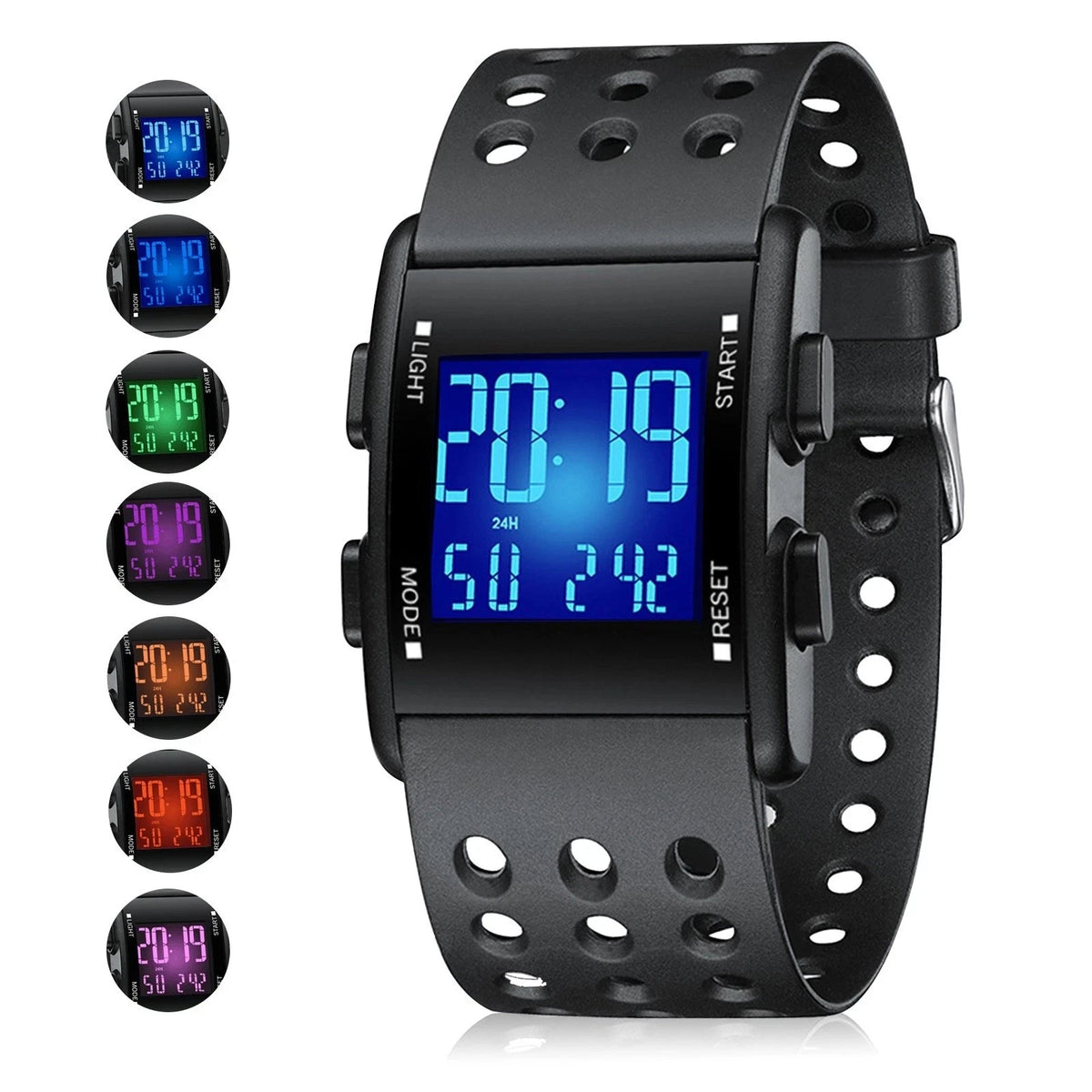 Men LED Digital Sports Watch Military Tactical Waterproof WristWatch Backlight