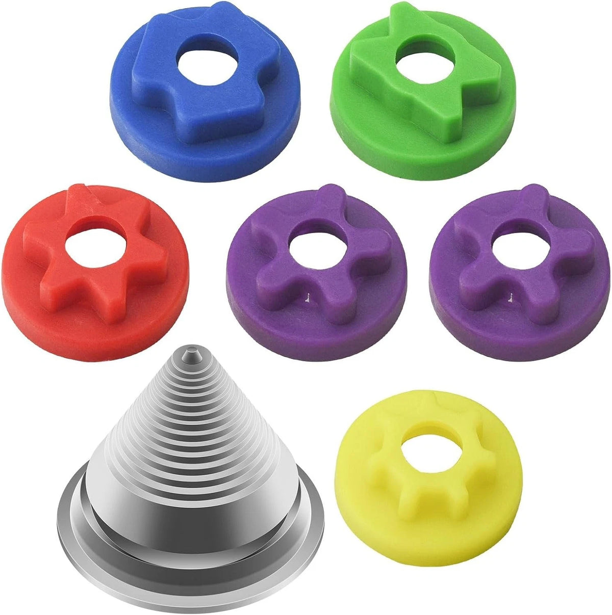 5 Pcs Lawn Mower Blade Balance Adapter with Precision Blade Balancer Compatible