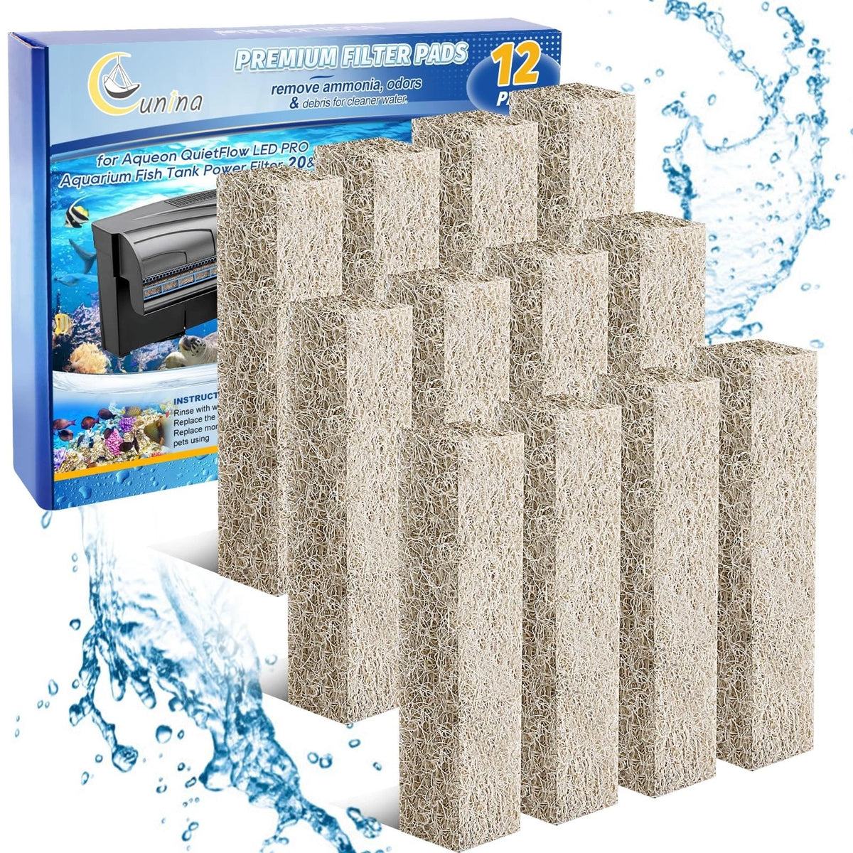 Replacement Filter Cartridges Compatible with Aqueon Quietflow 20 75