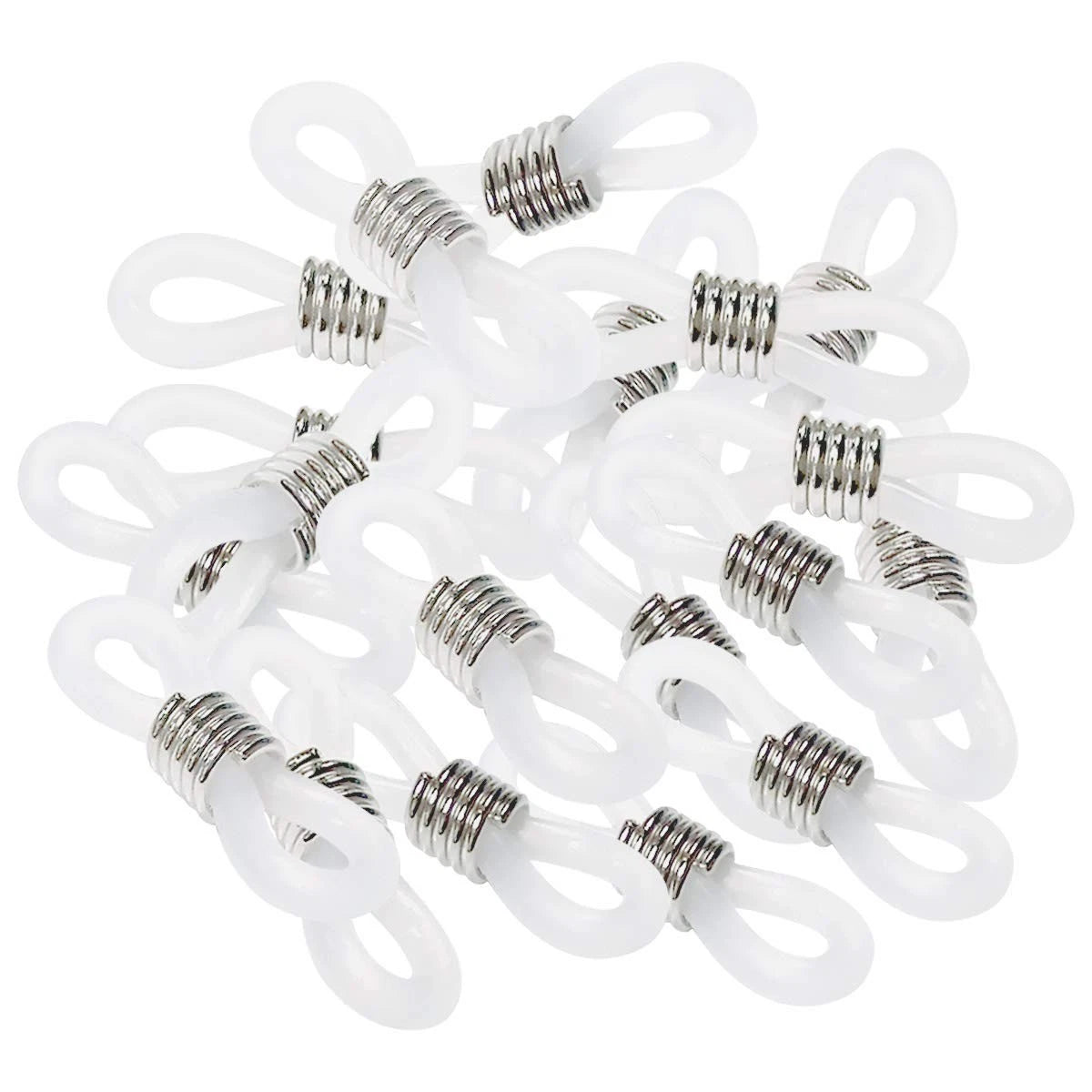 40 Pieces Eyeglass Chain Ends Adjustable Rubber Spectacle End Connectors for Eye
