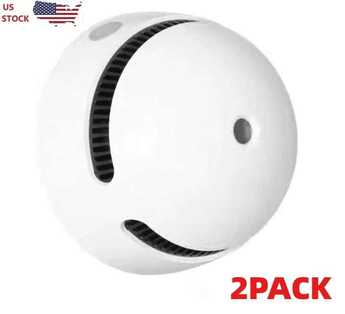 2 PCS Smoke Detector Fire Alarm Photoelectric Sensor 85dB Reduction Easy Install
