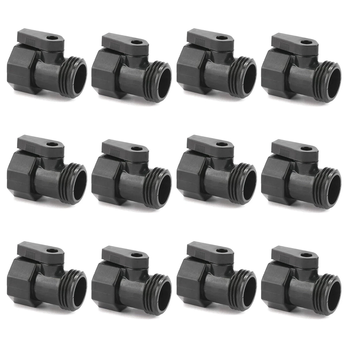 12 Pack Garden Hose Shut Off Valve - 3/4