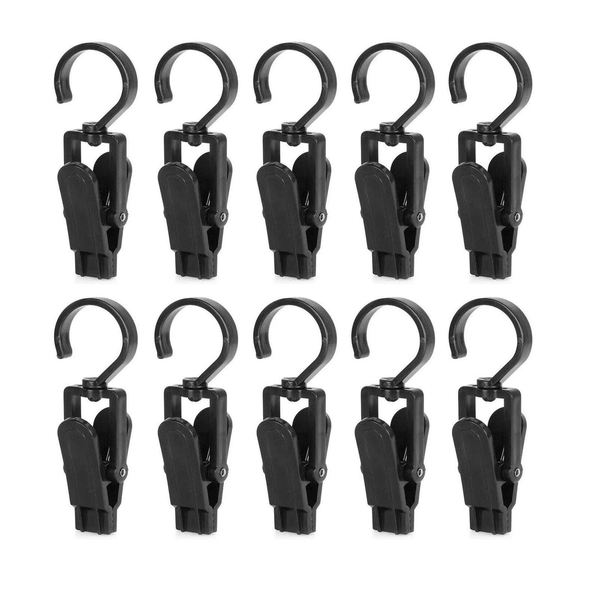 10 PCS Laundry Hooks Clip, Plastic Clothes Pins, Super Strong Hanger Clips, S...