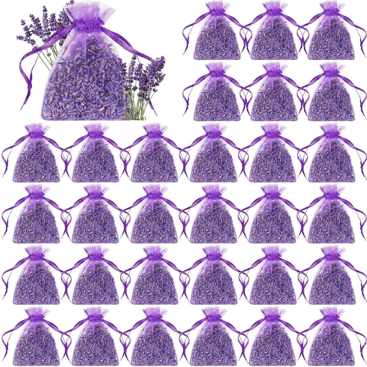 30 Pack Lavender Sachets Bags Bulk for Drawers and Closets Home Fragrance Sachet