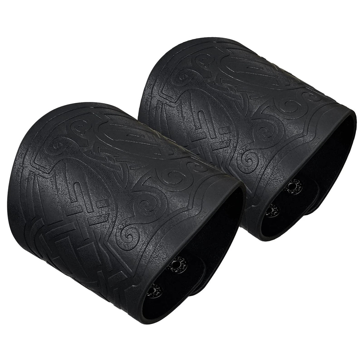 Embossed Leather Bracers Medieval Adults Faux Leather Arm Guards for Men Vamb...