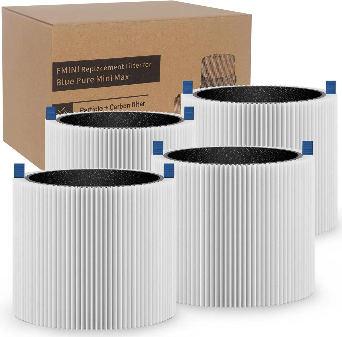 4 Pack Mini Max Filter Compatible with Blue Pure Mini Max Air Purifier, FMINI...