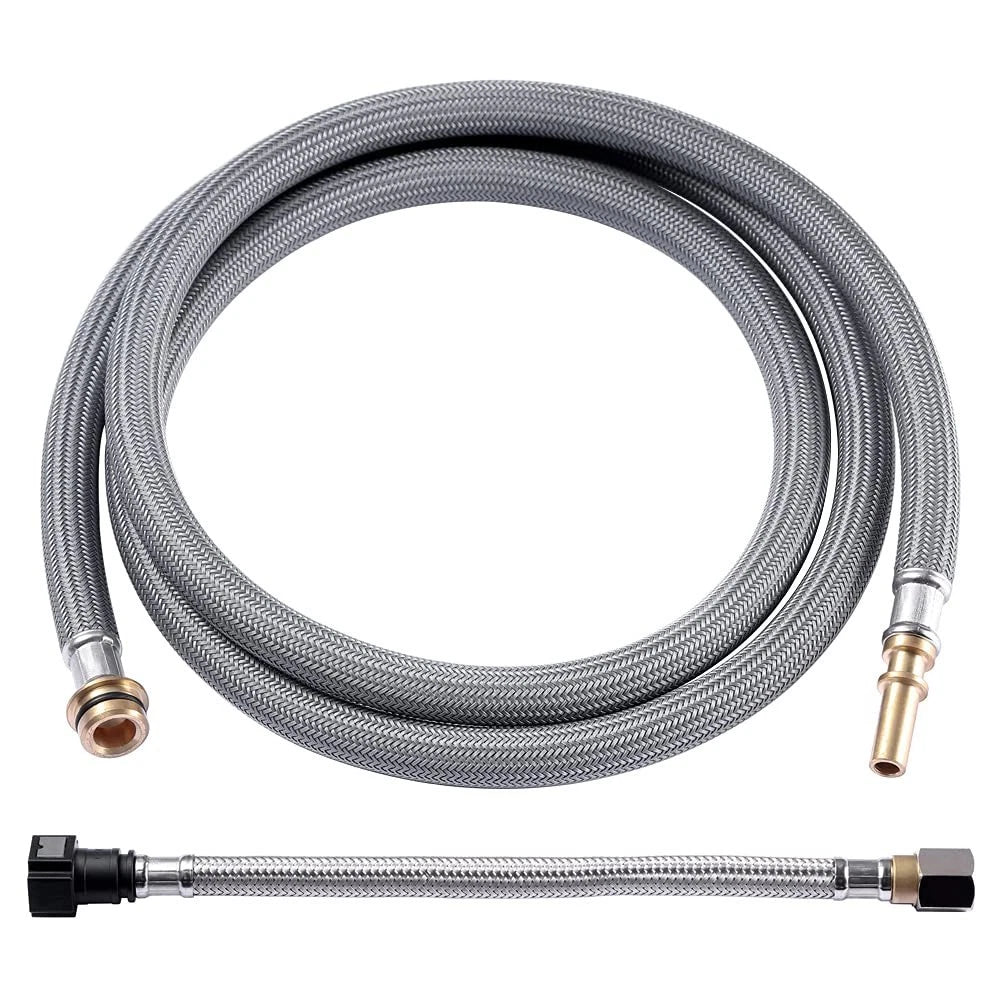 Pull-out Hose Combo 59-Inch + 10.5-Inch Brass Connectors 88624000 for Hansgrohe