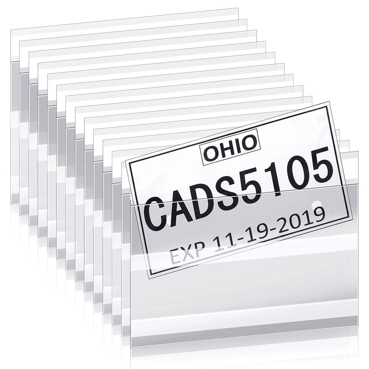 100PC Temporary License Plate Temporary Tag Plastic Bags Dealer License Plate