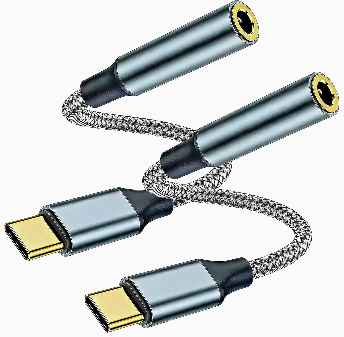 USB Type C to 3.5Mm Female Headphone Jack Adapter, (2 Pack) USB C to Aux Audio D