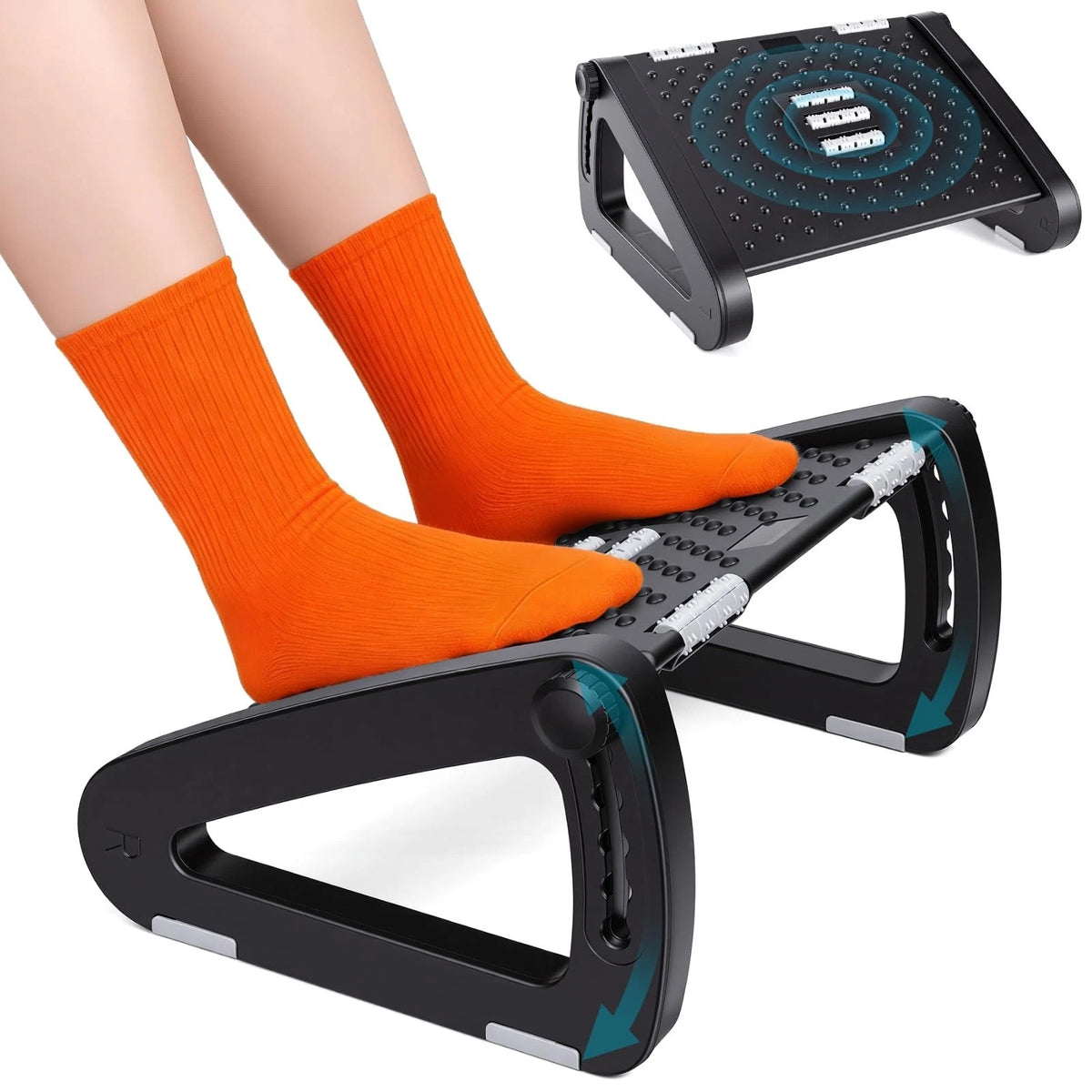 Foot Rest for under Desk at Work - Ergonomic under Desk Footrest for Office, Adj