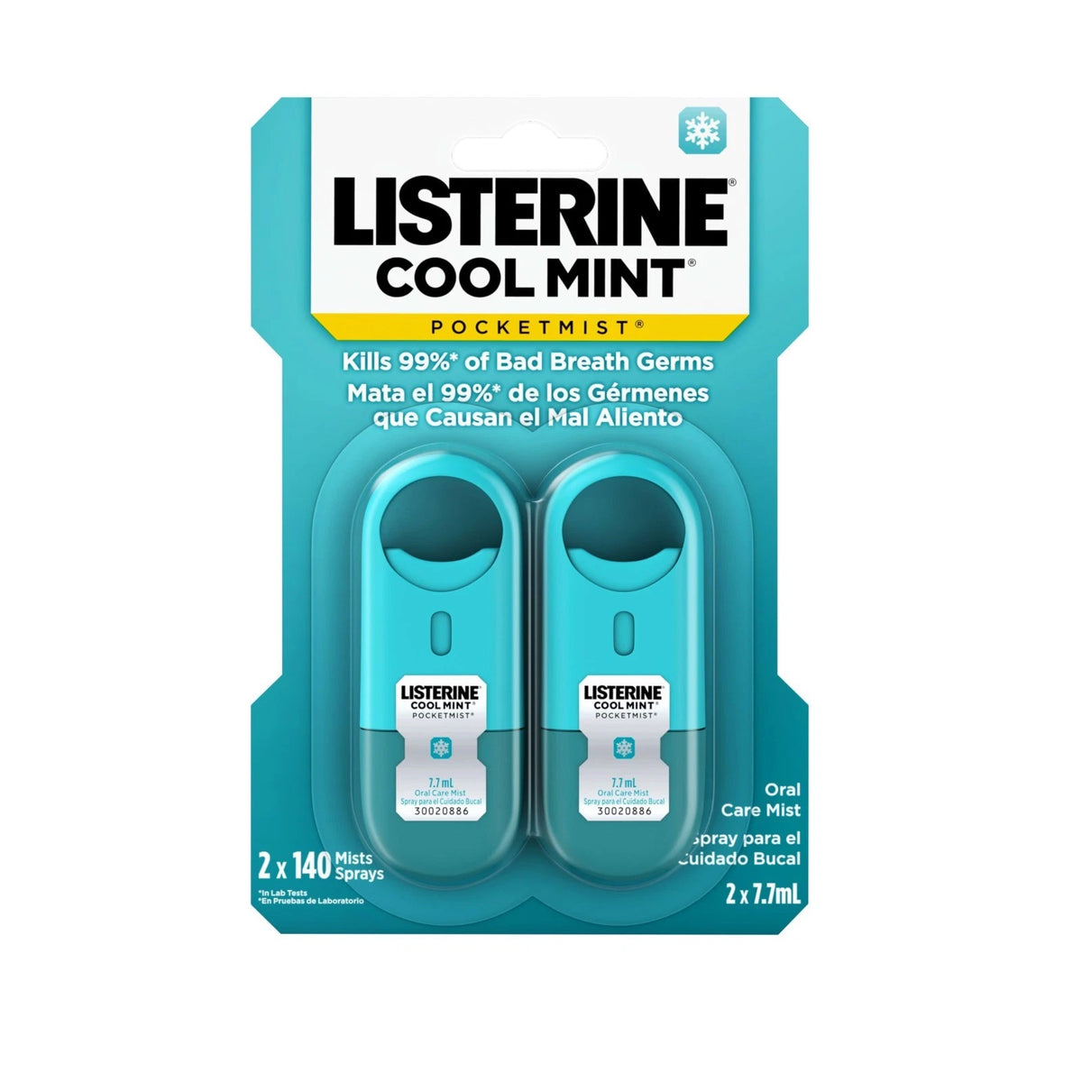 2-Pack Pocketmist Cool Mint Oral Care Mist to Get Rid Of Bad Breath Free Ship