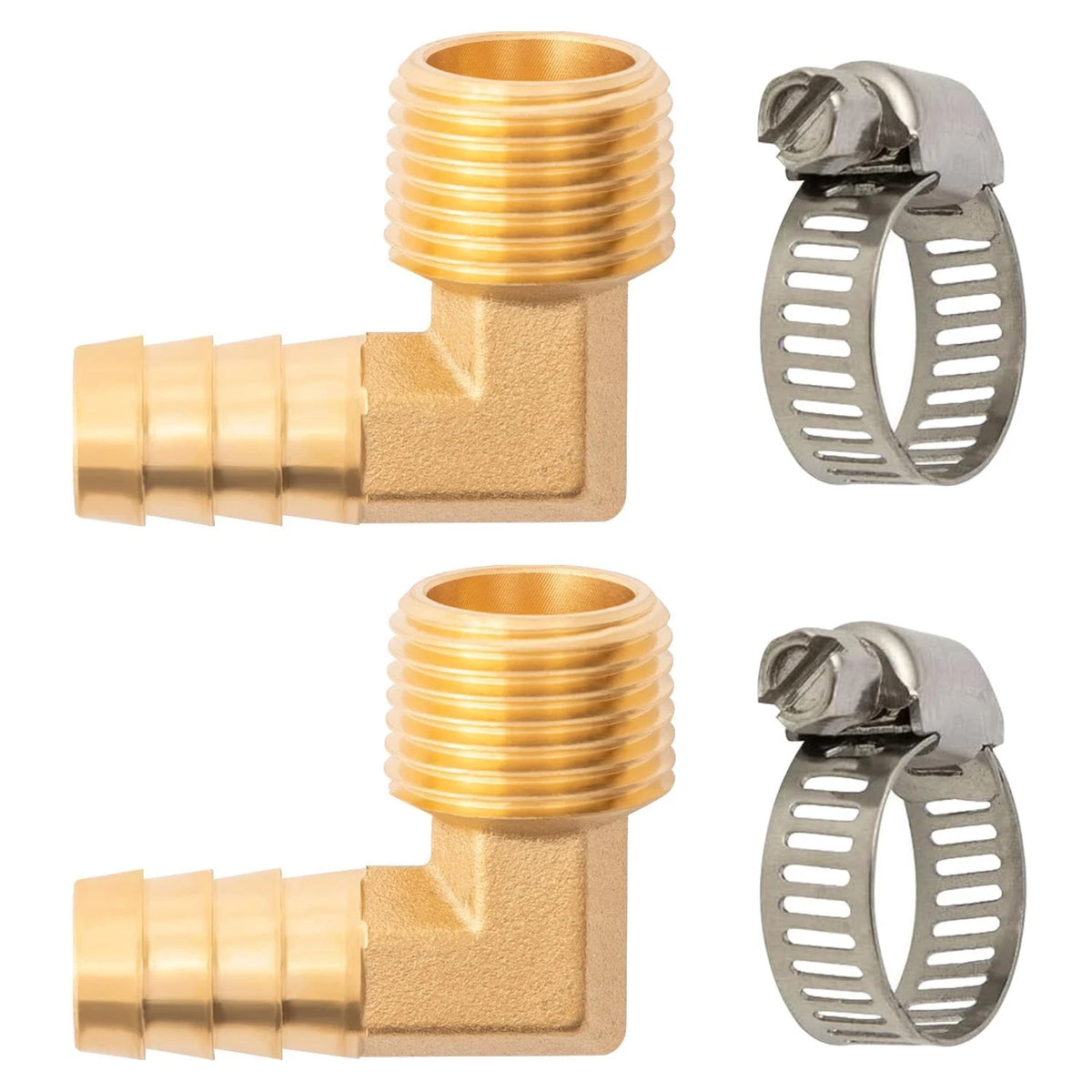 1/2'' Elbow Hose Barb Fittings, 90 Degree 1/2 Inch Barb to NPT Male Air