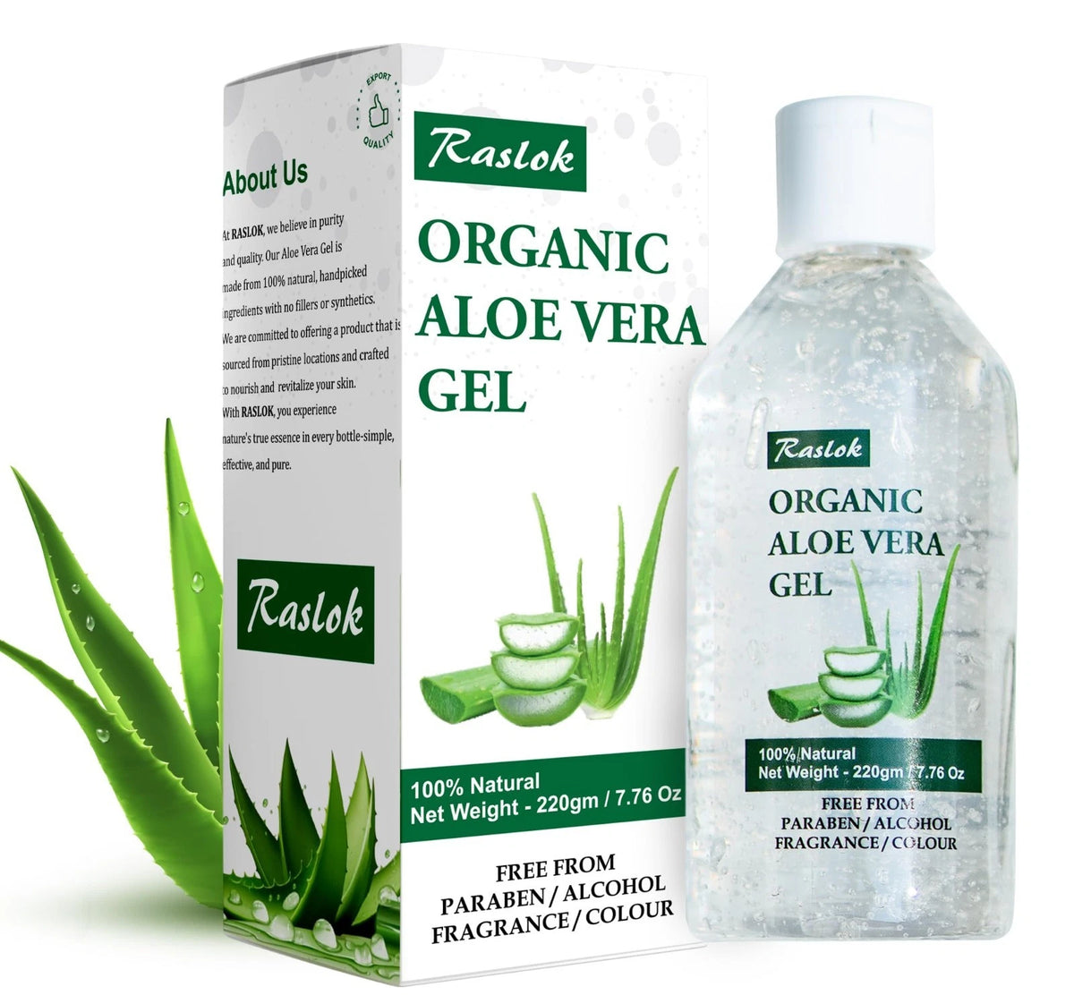 Aloe Vera Gel | 100% Pure Natural Aloe Gel for Moisturizing Face Skin & Hair