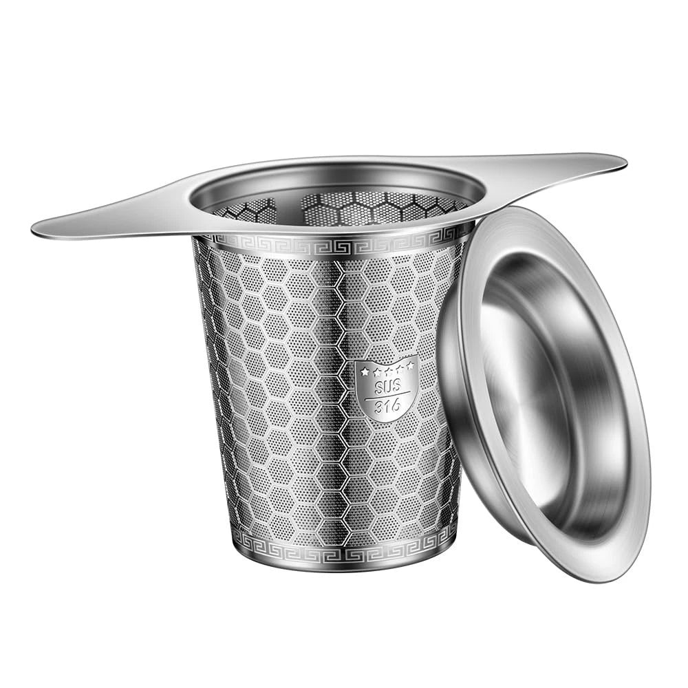 Tea Infuser for Loose Leaf Tea, 316 Stainless Steel Tea Infuser with Handles, E