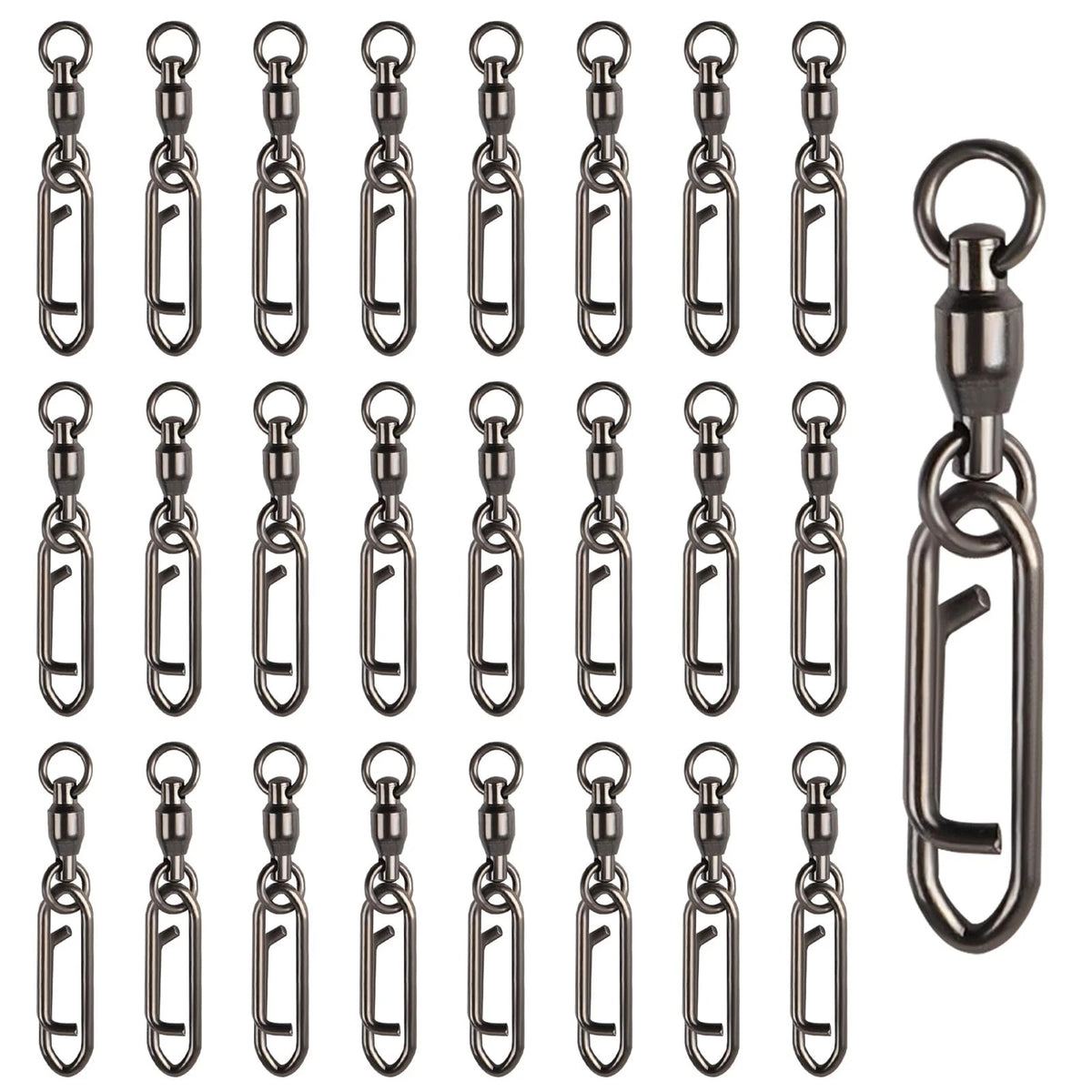 25pcs Fishing Speed Clips Quick Change Fishing Snap Swivels Fishing Power Clips