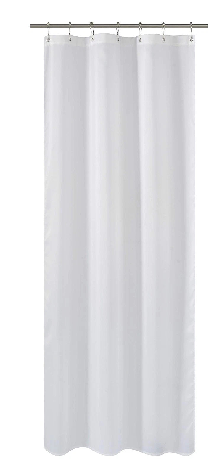 Small Stall Shower Curtain Liner Washable, 36 x 72 Inches, White Fabric Stall Sh